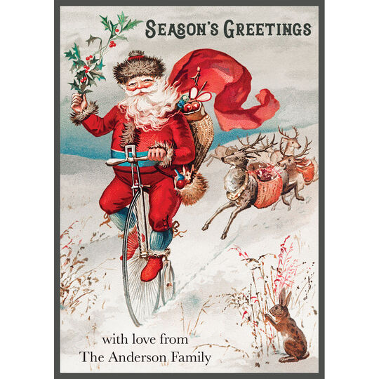 Vintage Santa Flat Holiday Cards